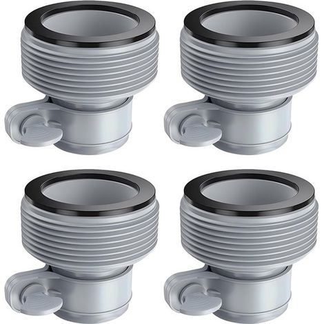 Conectores para manguera de piscina tipo B (paquete de 4) - Conectores para manguera de piscina - Aptos para bombas de piscina Intex, de 1,25 a 2,5 pulgadas. (1/5)