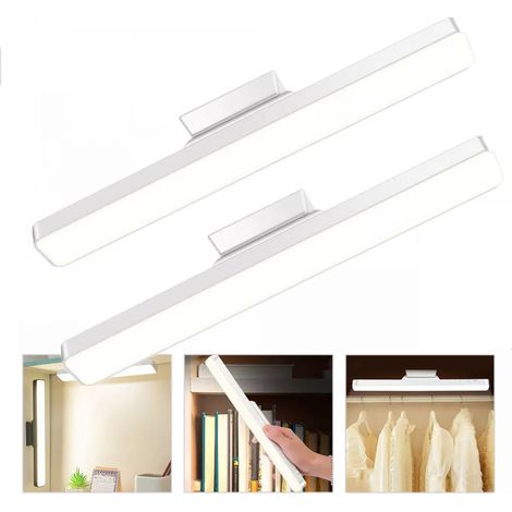 2PCS Luminaires de cuisine magnétiques à LED avec température tricolore et luminosité réglable en continu, adaptés aux armoires (modèle enfichable) (1/5)
