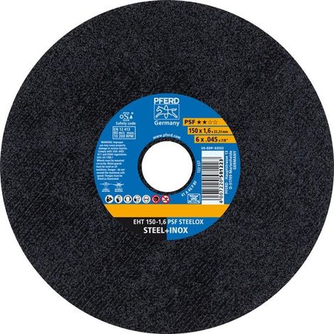 PFERD Disque à tronçonner PSF STEELOX D150x1,6mm droit 25 pièces ( 4000842101 ) (1/5)