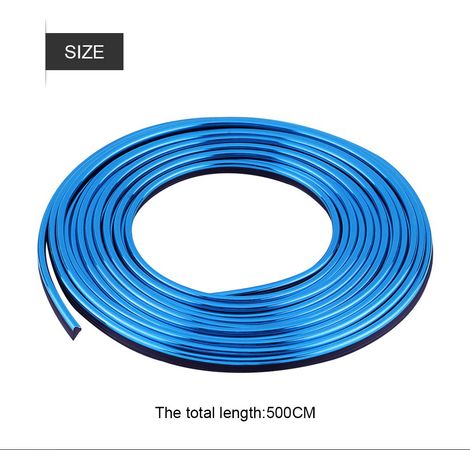 baguettes décoratives pour voiture (5 mètres par paquet) (bleu électroplaqué) (1/4)