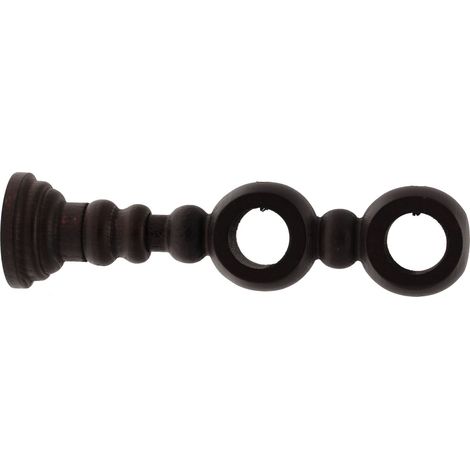 1 Support A Oeil Double - Décor Wengé - 12,5/19,5CM - Diamètre 28