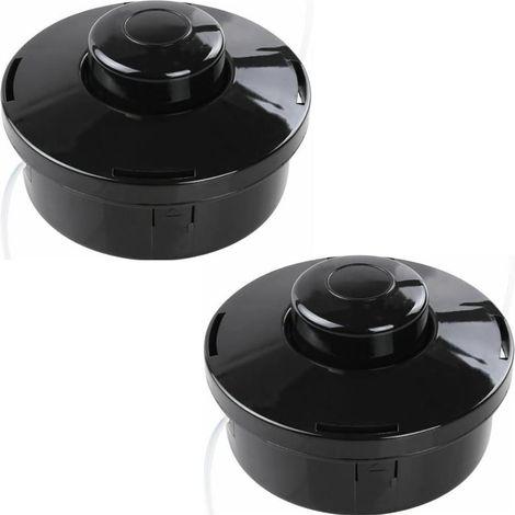 Sollbry Cabezales de hilo dobles para desbrozadora universal, carrete de repuesto de nailon y cabezal de corte M10 x 1,25 para desbrozadora, carrete de hilo con punta automática (2 unidades) (1/5)