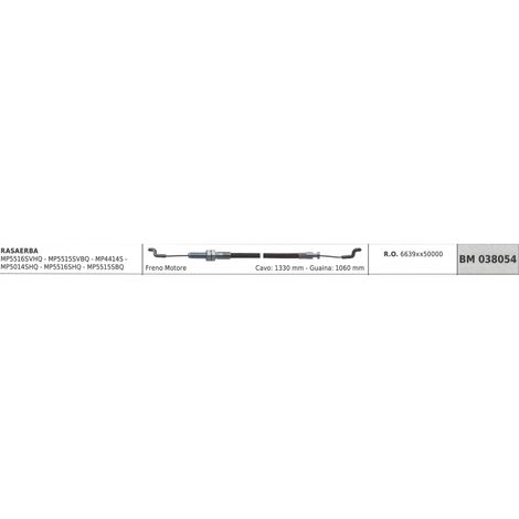MAORI Rasenmähermotor-Bremskabel MP5516SVHQ MP5515SVBQ Kabel 1330mm Ummantelung 1060mm