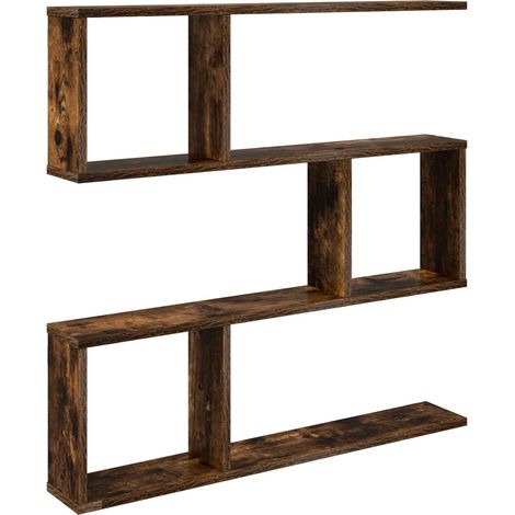 Wandregal Raucheiche 80 x 12 x 79,5 cm Holzwerkstoff vidaXL (1/5)