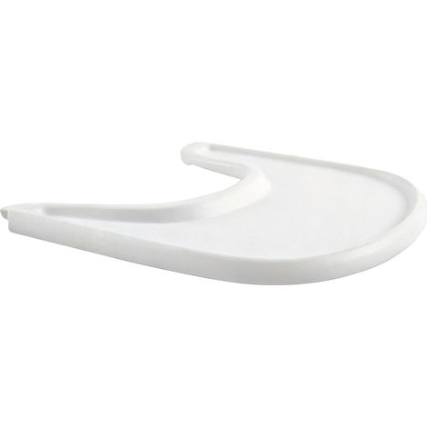 Plateau de chaise haute, design amovible à clipser, utilisation polyvalente pour les collations et les jouets, BLANC (1/2)