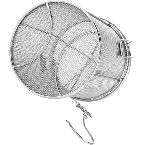 Panier filtrant à soupe, filtre robuste avec chaîne et crochet en acier inoxydable, passoire de cuisine polyvalente pour filtrer les bouillons et les épices pour la cuisson et le brassage (1/5)