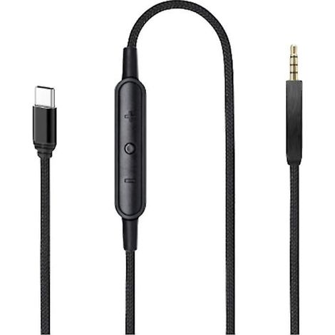 Câble USB-C vers jack 2,5 mm mâle pour casques QC25/QC35/QC35II/QC45 avec microphone (1/5)