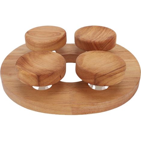 Appui-tête de Sauna en Bois, Oreiller de Traction Cervicale en Chêne, Support de Cou Ergonomique Rotatif pour la Relaxation du Spa et Le Soulagement de la Douleur (1/5)