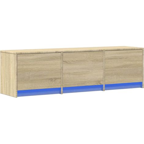 TV-Schränk mit LED Sonoma 140 x 34 x 40 cm Holzwerkstoff