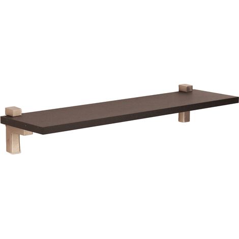 Levant 60 cm Slim Shelf with "L" Shape Bracket - Metal - L15 x W60 x H1.6 cm - Black