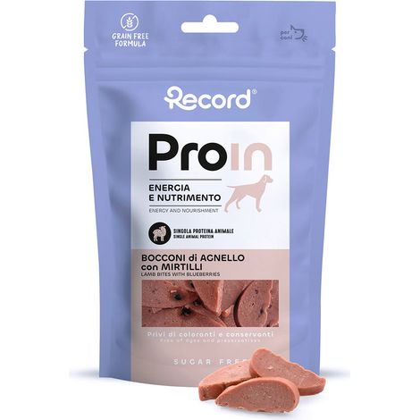 Proin snack per cani bocconi 75 g agusto gnello e mirtilli (1/3)