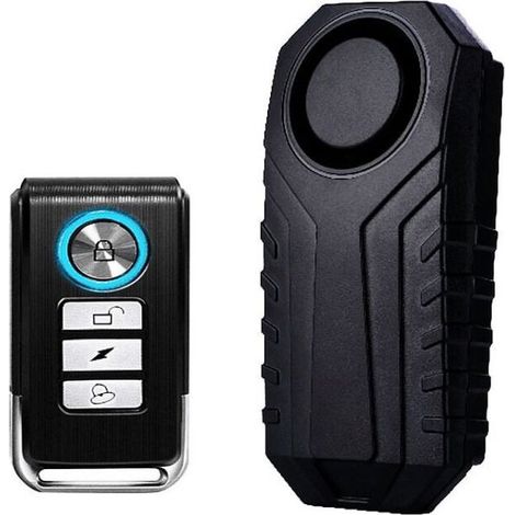 Bike Alarm, Wireless Car Alarm, Alarm for Bicycle, Motorcycle, Car, Scooter, 113dB Waterproof Security Alarm with Remote Control (1/4)