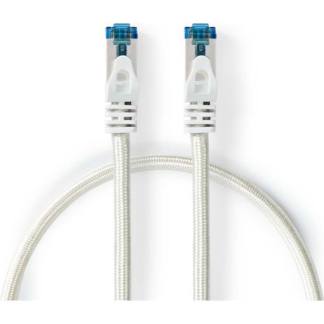 Cable de red cat6a sftp rj45 macho rj45 macho 200 metros sin enganches redondo trenzado pvc plata caja con ventana cubierta