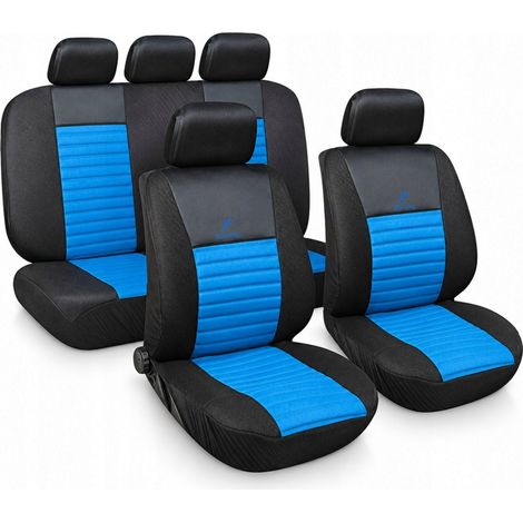 Coprisedili auto universali di alta qualità, blu e neri. (1/5)
