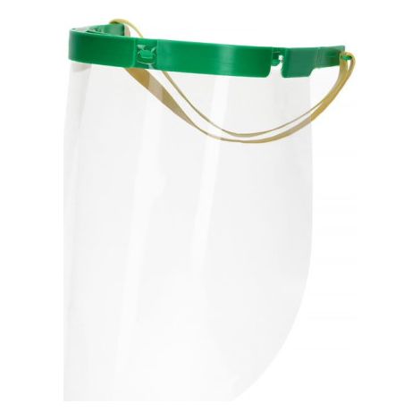 Visière de protection anti gouttelettes CAT II vertes 2 élastiques +2 Plexi de rechange VISIERE (1/2)
