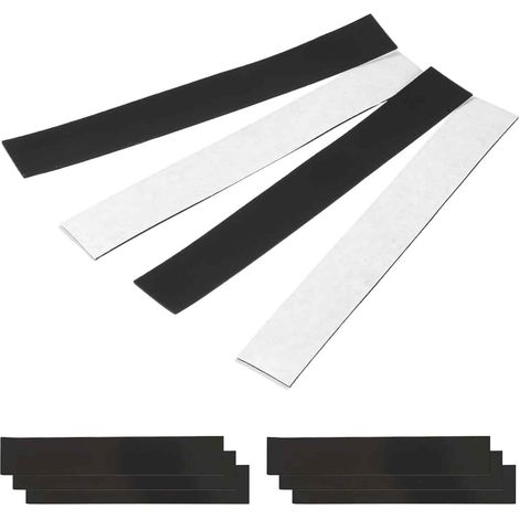10 bandes magnétiques adhésives, découpables, forte adhérence, avec plaques métalliques, pour étagères à outils et réfrigérateur (1/5)