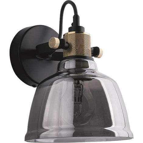 Nowodvorski Amalfi applique parete nero ottone vetro E27 (1/2)