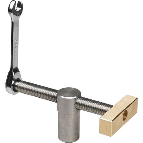 pince de serrage rapides pour établi de table avec 1 chien de banc pour trou de 20 mm, arrêt d'établi de positionnement et pinces rapides pour trou de 20 mm pour menuiserie,argent (1/4)