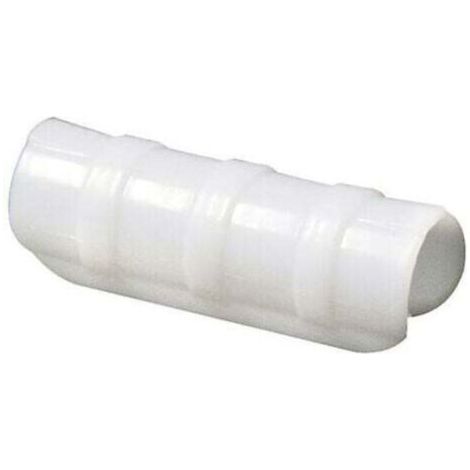 Lot de 50 clips de fixation pour films de serre et bâches, modèles épaissis ABS/PC 20mm, blanc, pour connexion aux tubes métalliques. (1/4)
