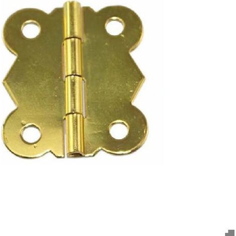 KLVGTIFS PU - Lot de 50 Pièces Mini Charnières Vintage - Forme de Papillon Charnière Adaptée pour Petite Boîte en Bois pour Boîte à Bijoux Jaune, (1/5)