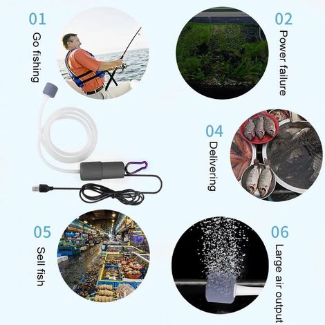 Oxigenador solar USB monocristalino de 10 W para estanques - Bomba de aire para acuarios y estanques exteriores (1/5)
