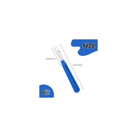 Set di 6 taglia-cuciture, impugnatura ergonomica, taglia-cuciture blu per cucito, lavori creativi e rimozione di orli e cuciture da ricamo (blu) - Crezuo (1/3)