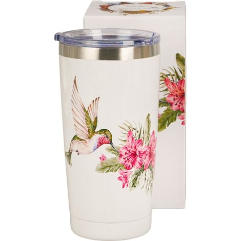 Einfacher Thermobecher aus Stahl, 600 ml, Kolibri – Vogelwelt / Tiere (1/5)