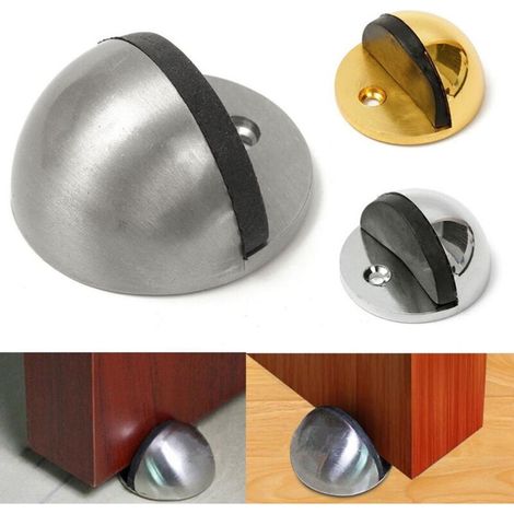 Butée De Porte Semi-circulaire En Métal Avec Caoutchouc Anti-rayures (1/5)