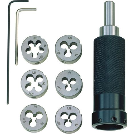 Soporte de matriz con troqueles de M 3 AM 10 Proxxon 24082
