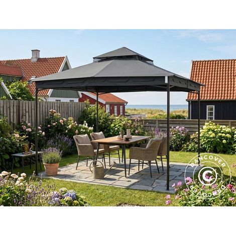 Tonnelle de jardin Horus, 3,4x3,4m, Gris - Dancover