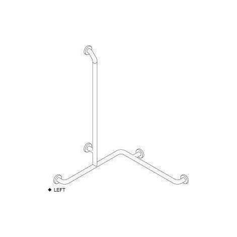 pba 01 Duschhandlauf AS links 760x1185, Anti-Suizid, BH-Stange 1160mm, aus Nylon (1/2)