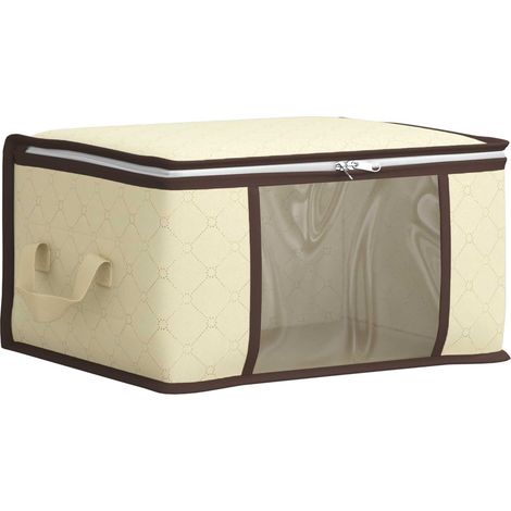 Aufbewahrungsbox mit transparentem Seitenfenster Creme vidaXL (1/5)