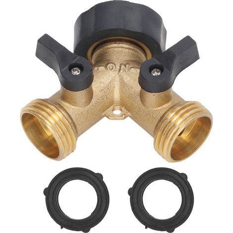 3/4-Zoll-Y-Ventil mit Gewinde, 2-Wege-Kugelhahn, Schlauchverteiler aus Kunststoff für die Gartenbewässerung, Bewässerungsventilschalter