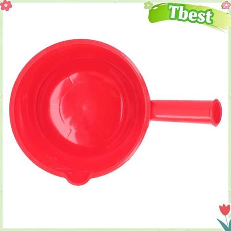 Tbest louche à eau de bain Louche à eau en plastique à manche court, Pour jardin agricole, bain, cuisine, bricolage (vide) Rouge (1/5)