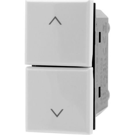 TRADE SHOP - Pulsante Doppio Saliscendi 1p+1p Bianco Compatibile Con Bticino Axolute - (1/2)
