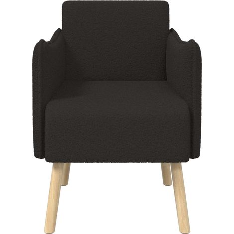 vidaXL Sillón decorativo Negro Bouclé (1/2)