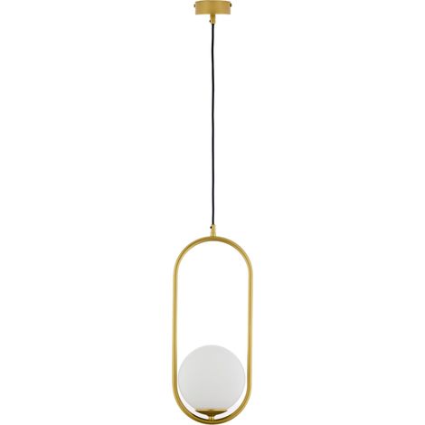 Lampada sospensione moderna oro ovale vetro E14 IGON (1/5)