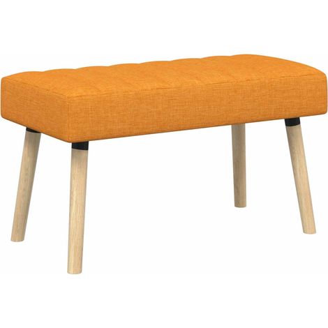 Banco con tapizado en canal Amarillo oscuro 80 x 40 x 46 cm vidaXL