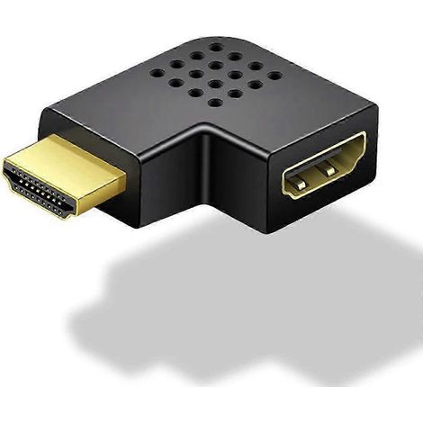 Lot de 4 convertisseurs à angle droit 90° et 270°, prolongateurs HDMI en L pour écrans plats, compatibles avec les téléviseurs muraux, Roku, PS5, Fire Stick, Chromecast, Switch et ordinateurs portable (1/5)