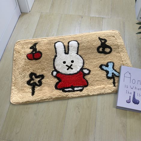 Tapis Bain Doux Moelleux Antidérapant Tapis de Plancher Absorbant Lavable 40x60 cm Pour Salle de Bain et Douche Modern Decoration