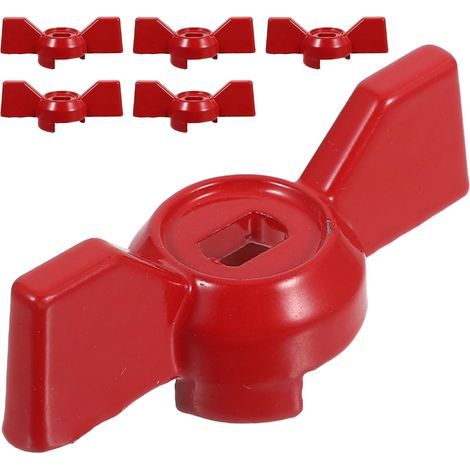 18 Pièces Poignées de Vanne à Bille Universelles en Alliage D'aluminium, Levier de Vanne D'arrêt D'eau 5x8 Mm, Poignée de Remplacement pour Robinet Extérieur et Tuyau D'arrosage (1/5)