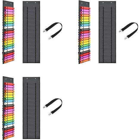 Porte-rouleaux de vinyle 3X à 48 compartiments, organisateur mural de rangement pour rouleaux de vinyle, gris (1/3)