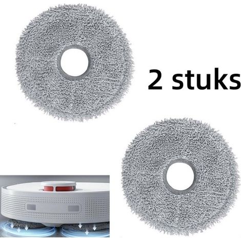 2 x Chiffons de vadrouille - Tampons de vadrouille - Nettoyage et décontamination - Tampons pour aspirateur robot, Convient pour Dreame L10s Ultra (1/5)