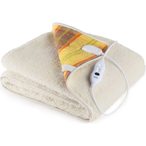Coperta Termica Elettrica Singola in Lana 100% Scaldaletto Maxi Scozzese (1/5)
