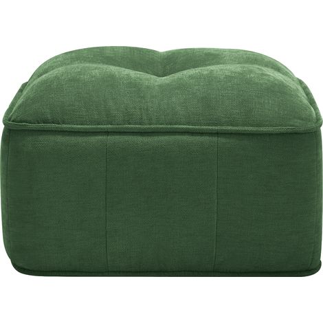 Ottomana de poliéster en verde, 76 x 69 x 46 cm, MODENUIT (1/5)