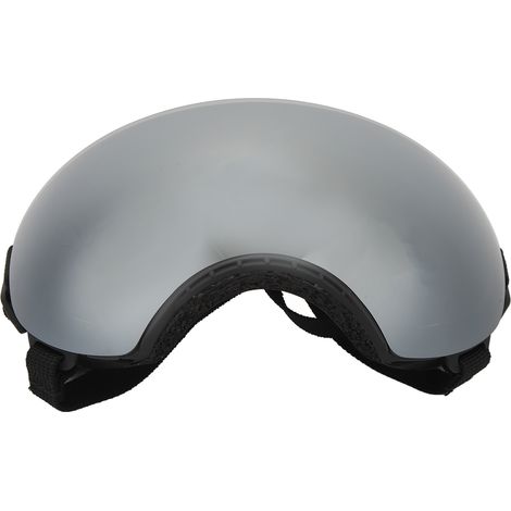 Hunde-Sonnenbrille, UV-Schutz, mit verstellbarem Riemen, universell für mittelgroße bis große Tiere, silberne Gläser. (1/5)
