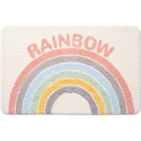 Tapis de bain arc-en-ciel - Tapis de salle de bain - Tapis - Tapis de bain - Tapis antidérapant - Tapis décoratif (1/4)