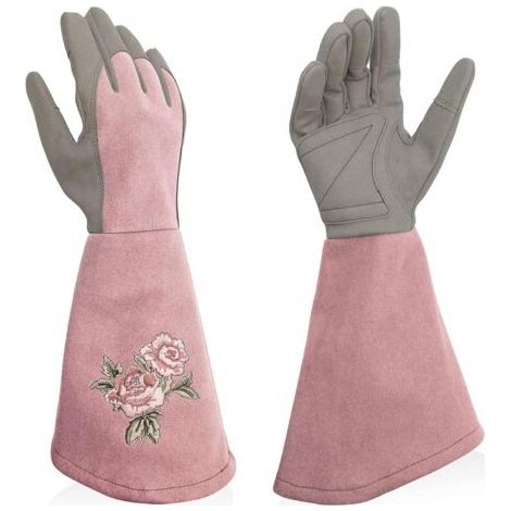 Gants de jardin pour femme - Avec protection complète contre les épines - Gants de travail longs avec résistance aux perforations - Pour le jardinage(3715cm) (1/4)