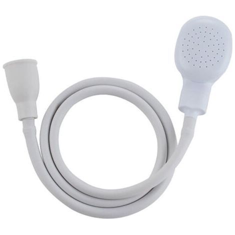 Handshower for flexible tap 1.3m – Soft tip for rinsing hair – Simple attachment to 1-2cm tap – Ideal for reduced mobility (1/5)
