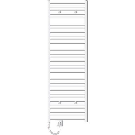 ECD Germany Radiatore Scaldasalviette Elettrico 1200W Termoarredo da Bagno Moderno in Acciaio Bianco 600 x 1800 mm Bianco Dritto con Attacco Laterale Scaldasalviette Bianco 600x1800 mm Elettrico 1200W